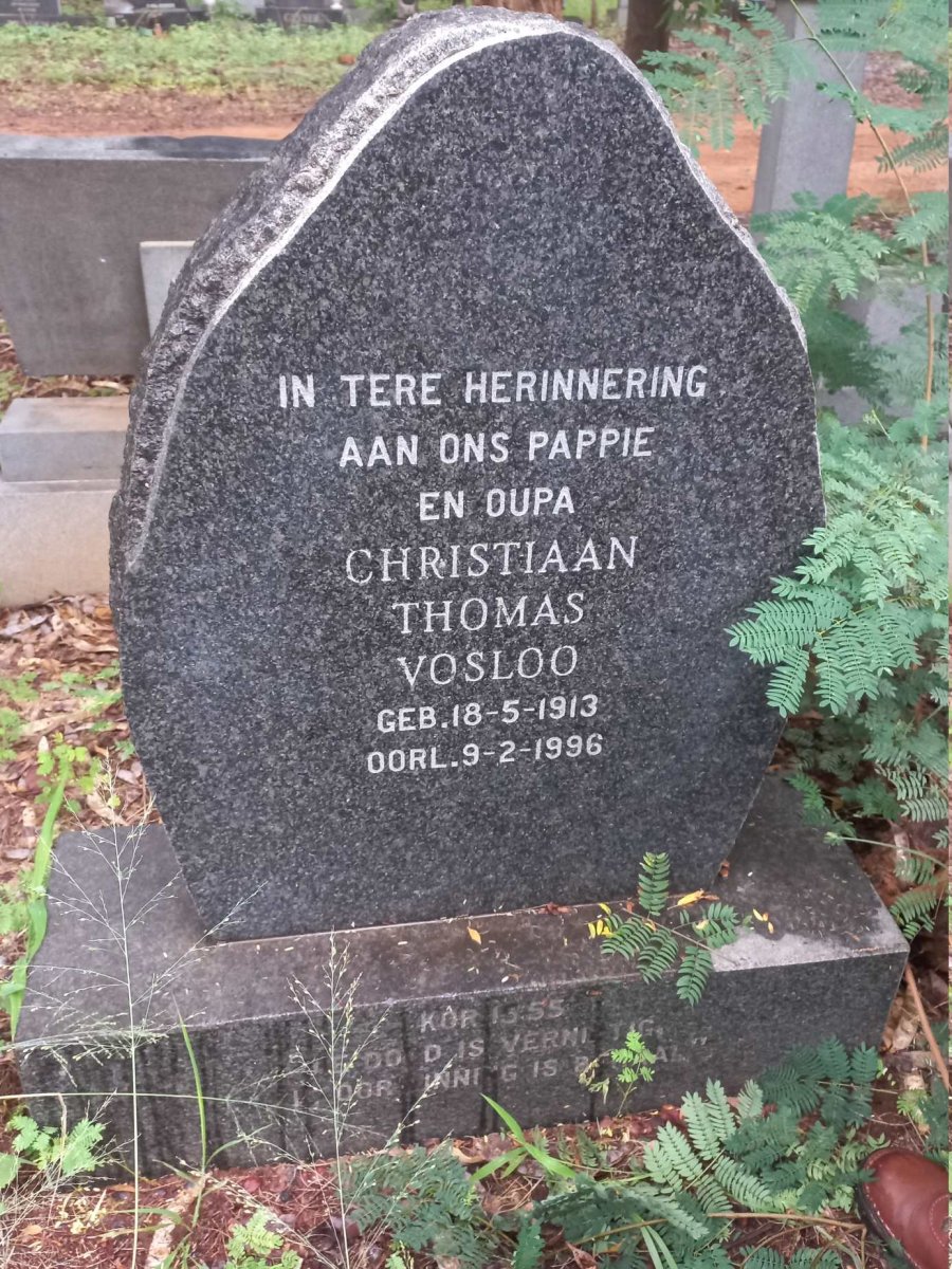 VOSLOO Christiaan Thomas 1913-1996