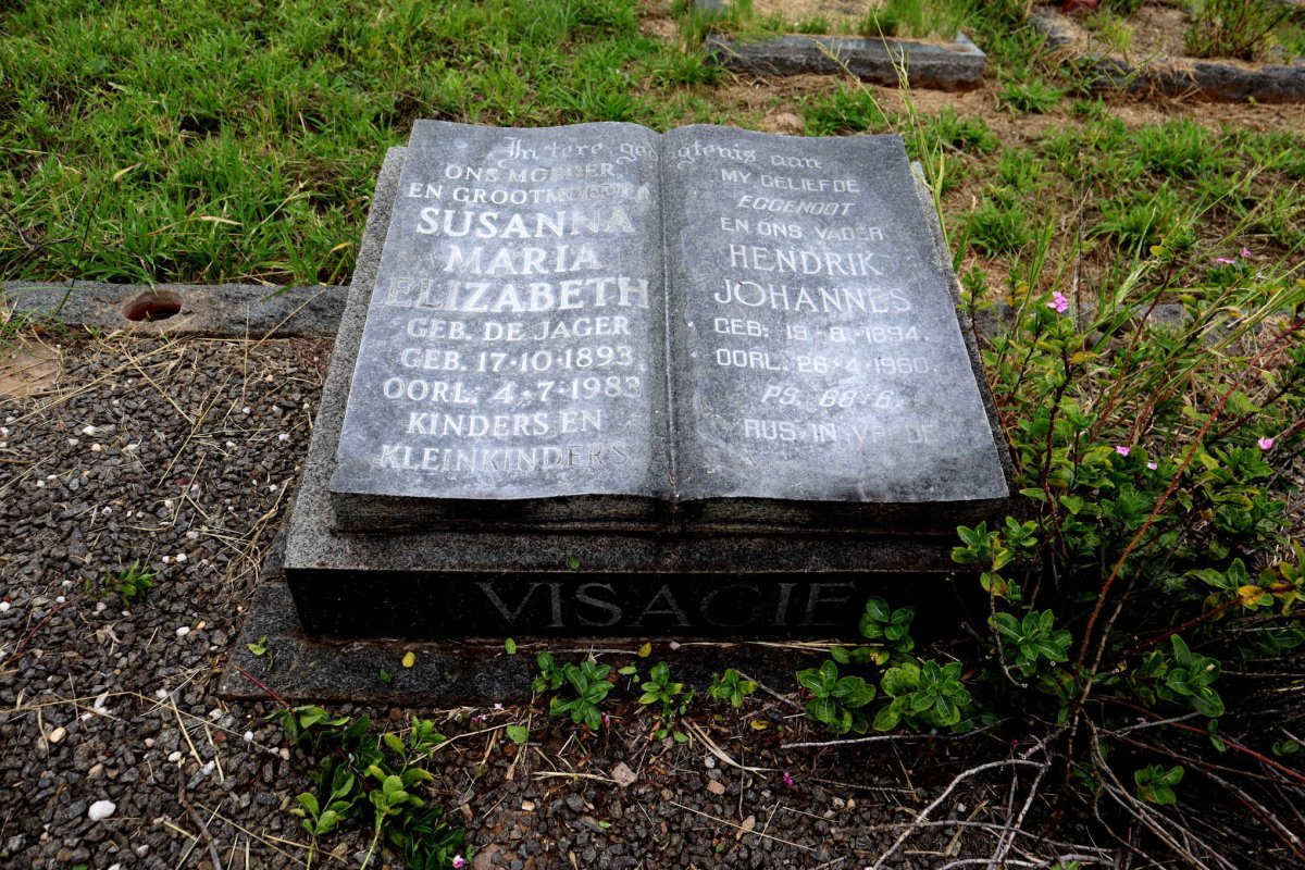 VISAGIE Hendrik Johannes 1894-1960 & Susanna Maria Elizabeth DE JAGER 1893-1983