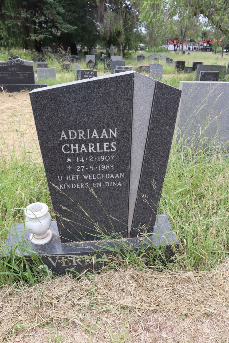 VERMAAK Adriaan Charles 1907-1983