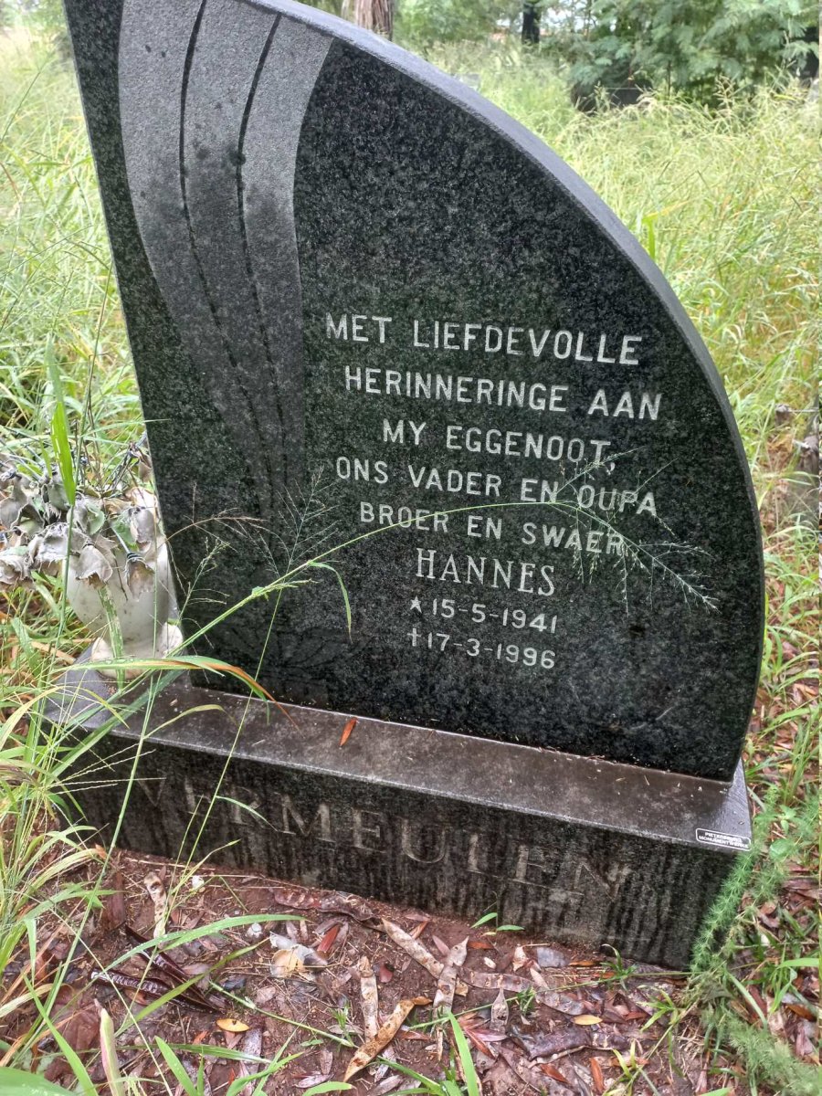 VERMEULEN Hannes 1941-1996