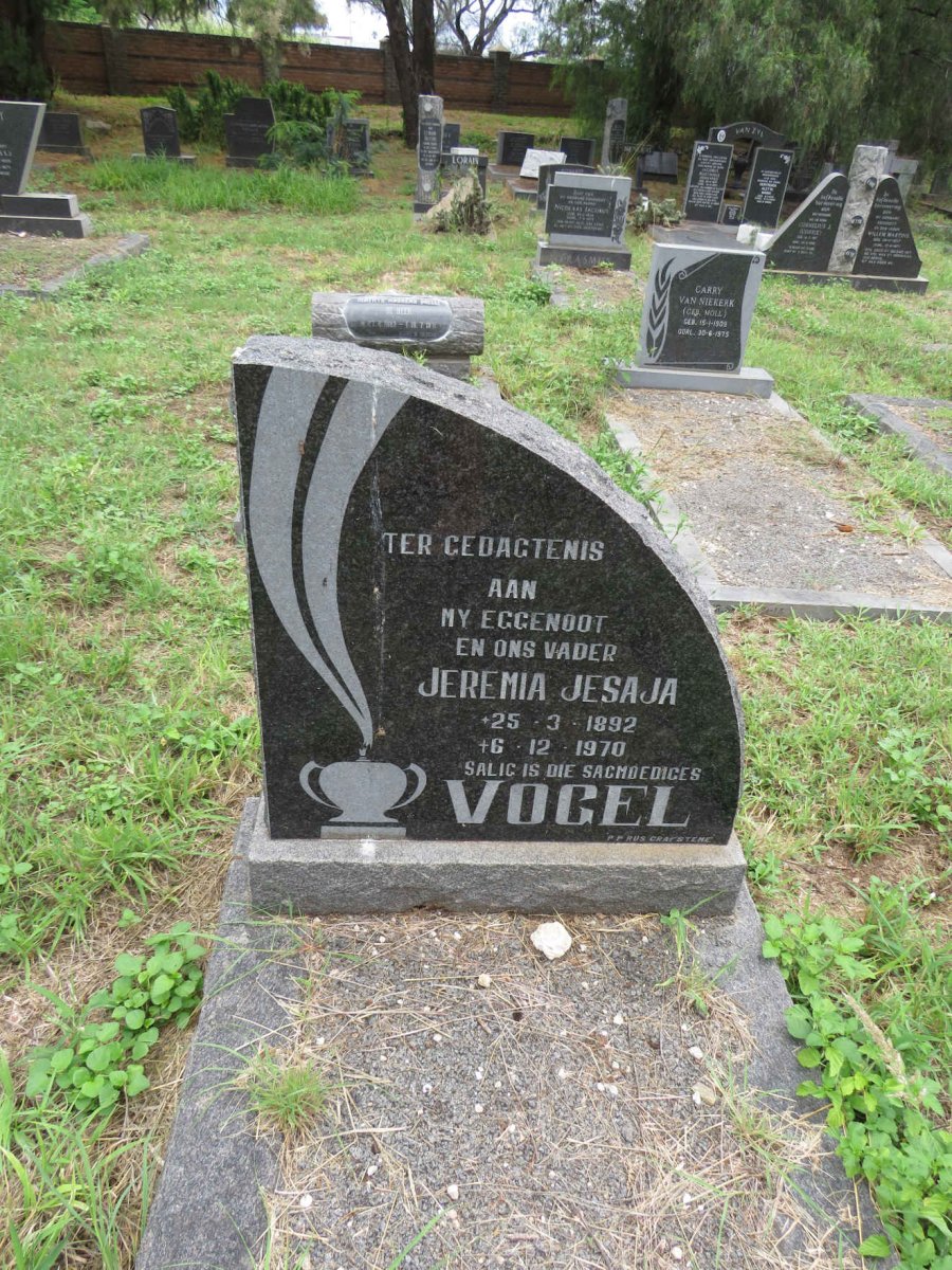 VOGEL Jeremia Jesaja 1892-1970
