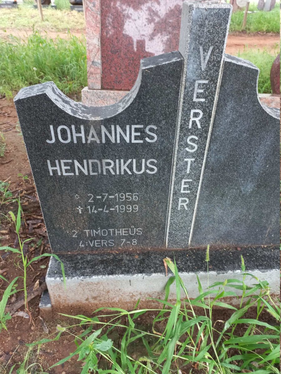 VERSTER Johannes Hendrikus 1956-1999