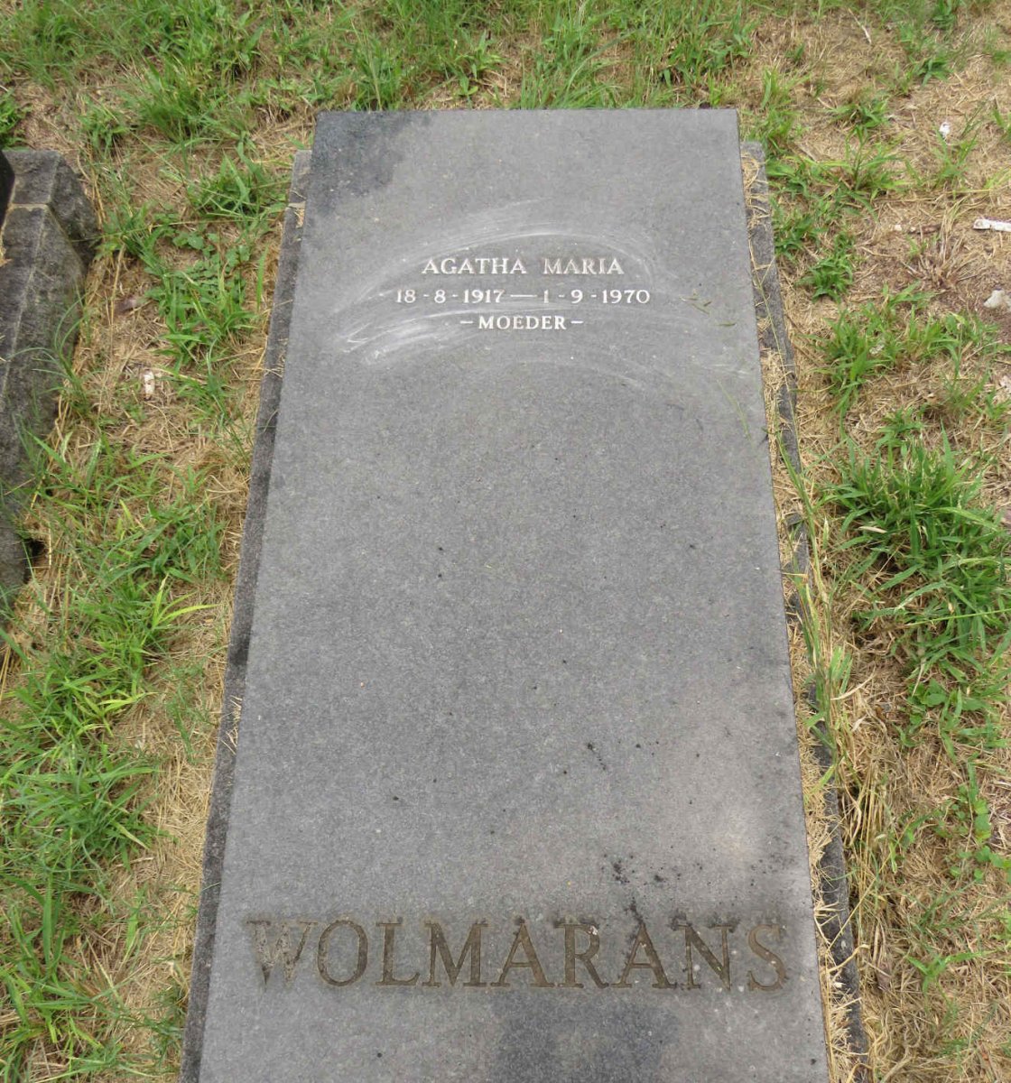 WOLMARANS Agatha Maria 1917-1970