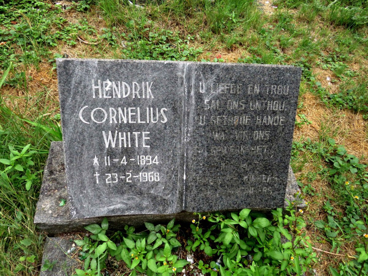 WHITE Hendrik Cornelius 1894-1968