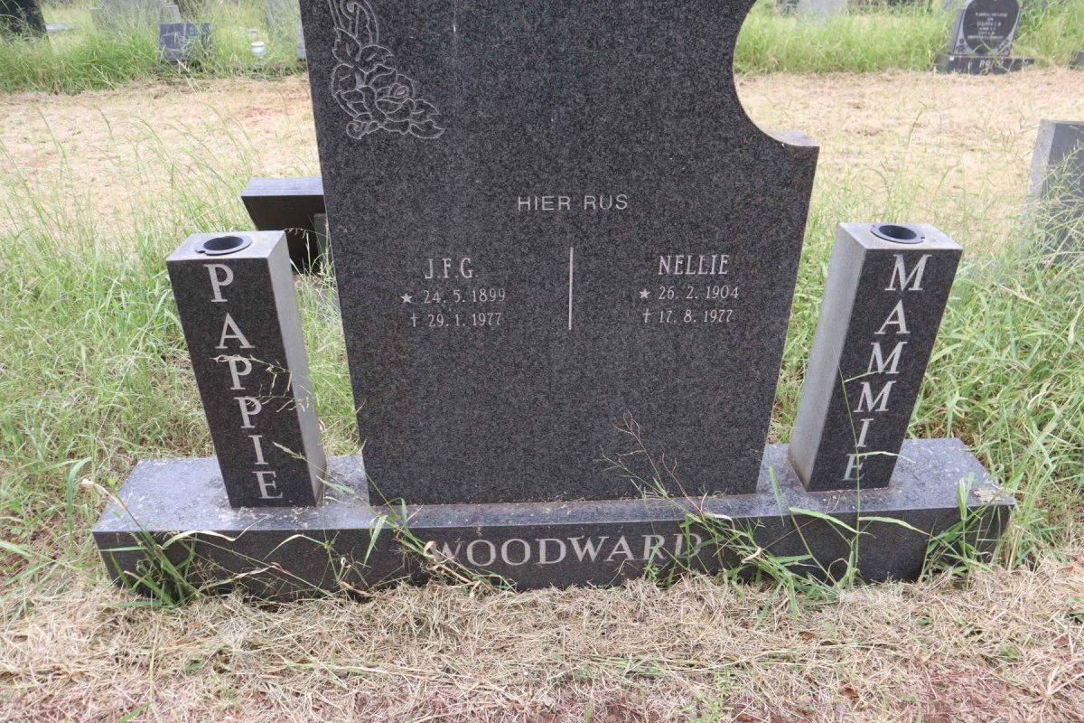 WOODWARD J.F.G. 1899-1977 & Nellie 1904-1977