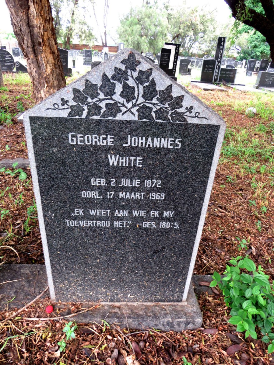 WHITE George Johannes 1872-1969 & Johanna Magdelena nee JORDAAN 1873-1935_1