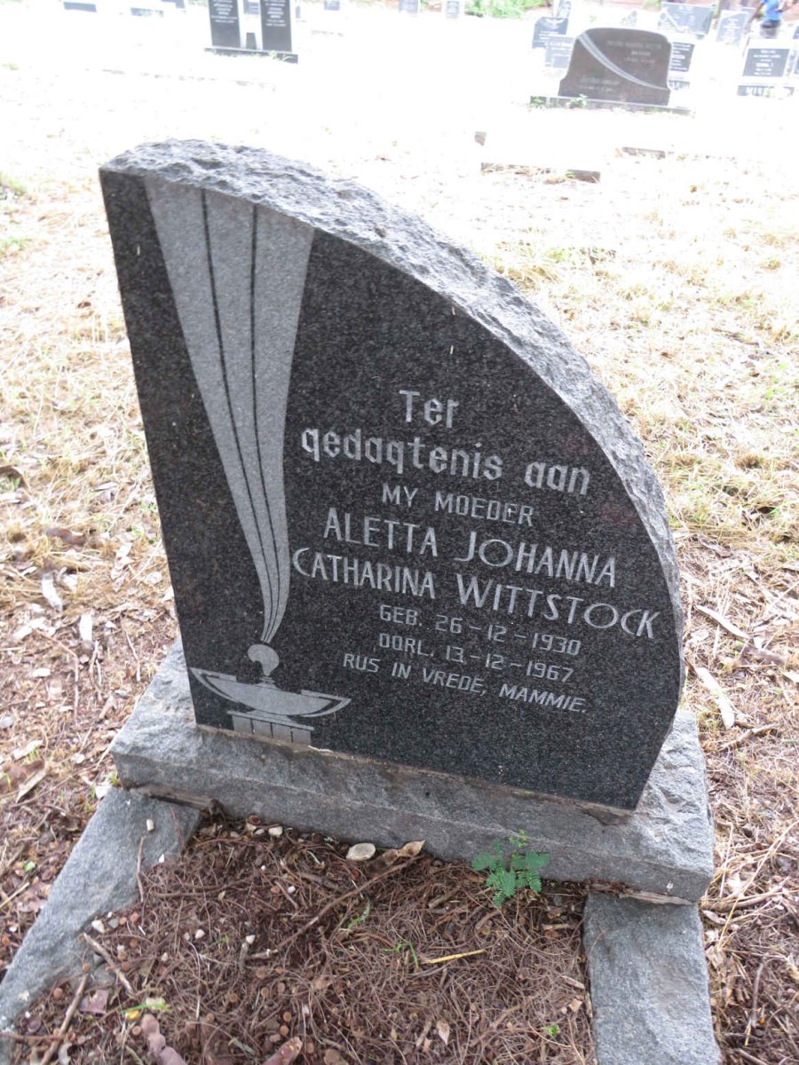 WITTSTOCK Aletta Johanna Catharina 1930-1967