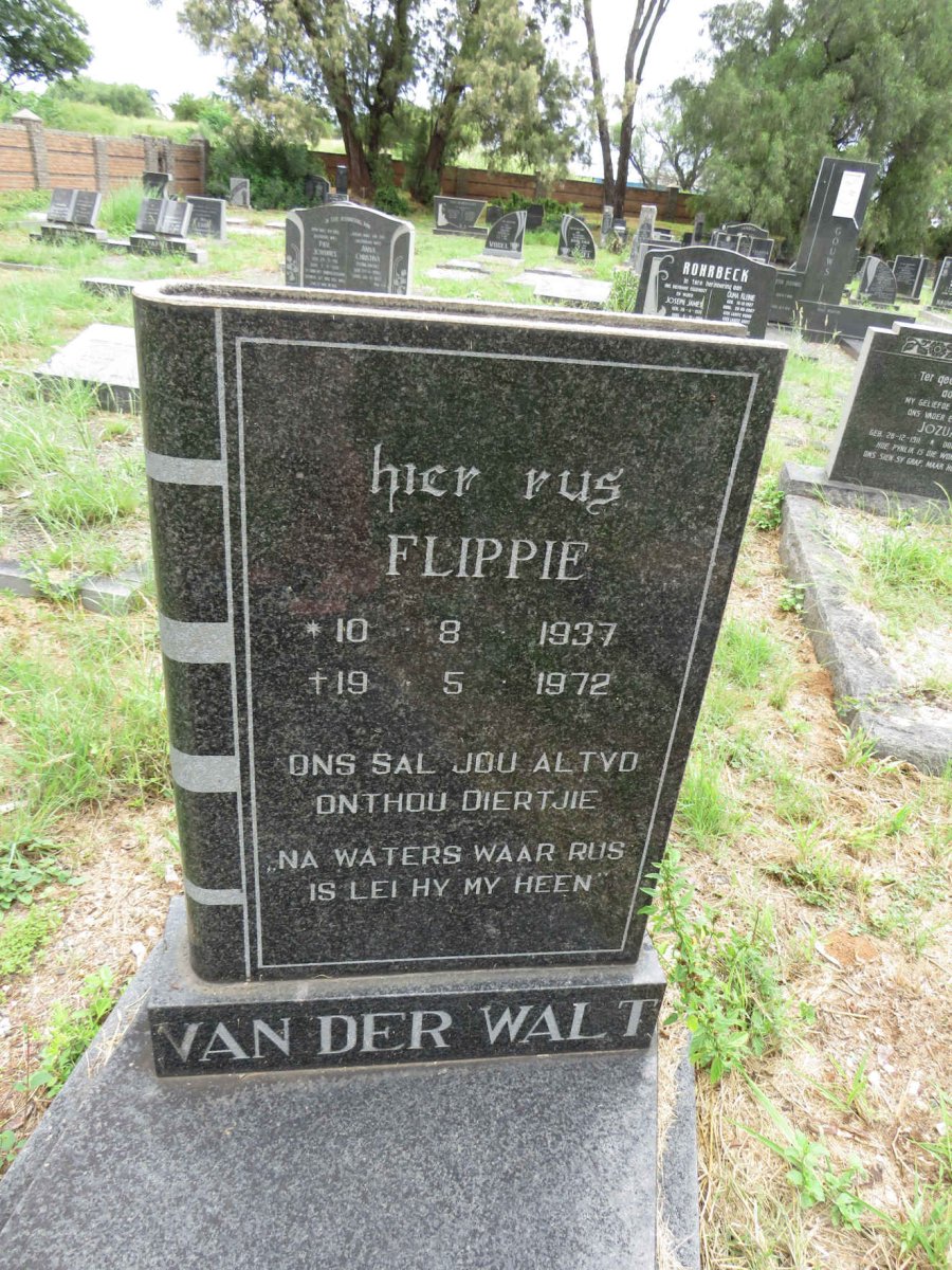 WALT Flippie, van der 1937-1972