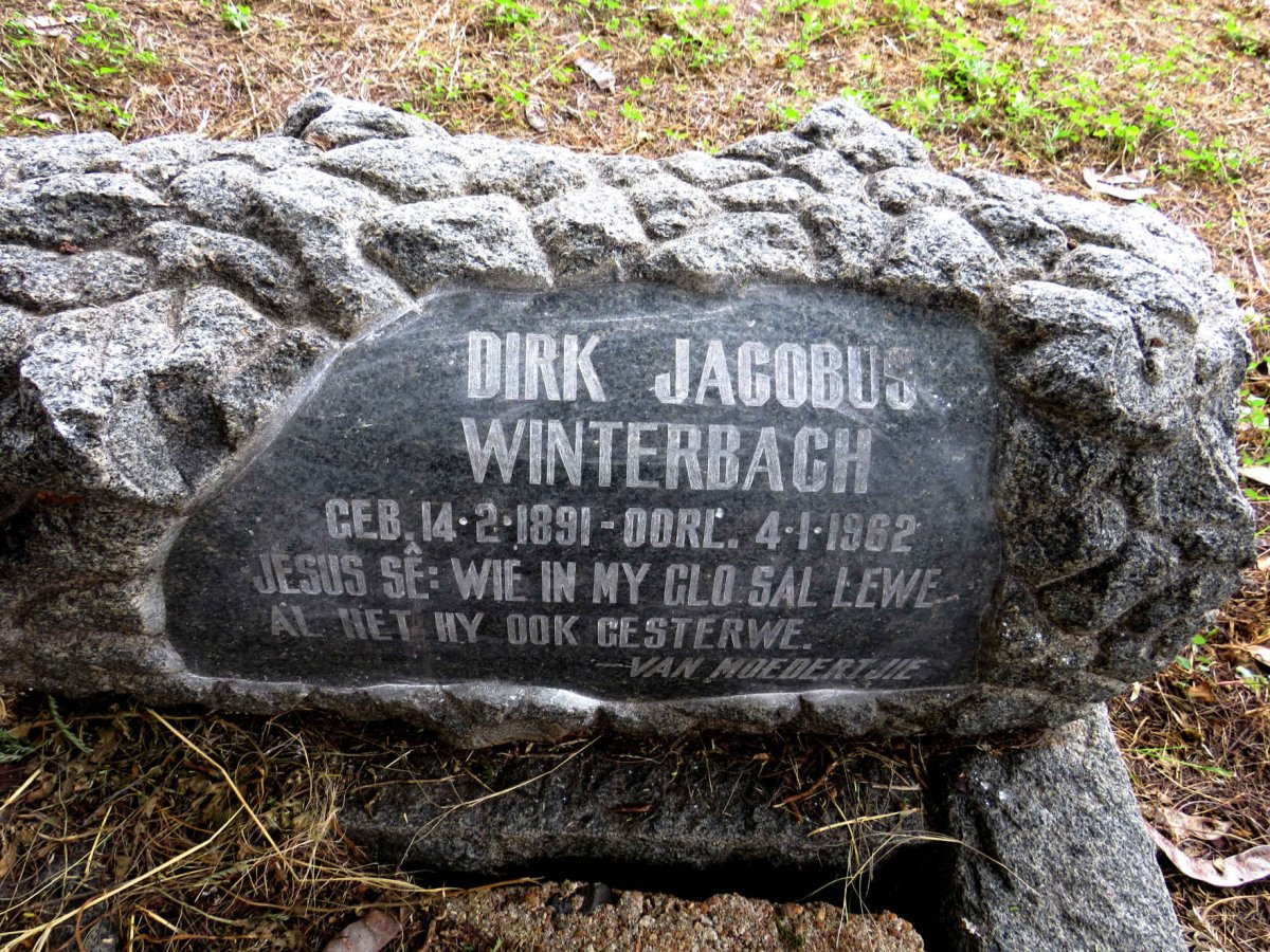 WINTERBACH Dirk Jacobus 1891-1962