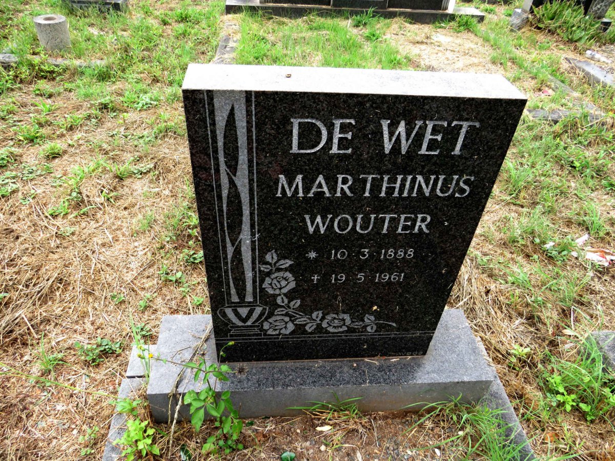 WET Marthinus Wouter, de 1888-1961
