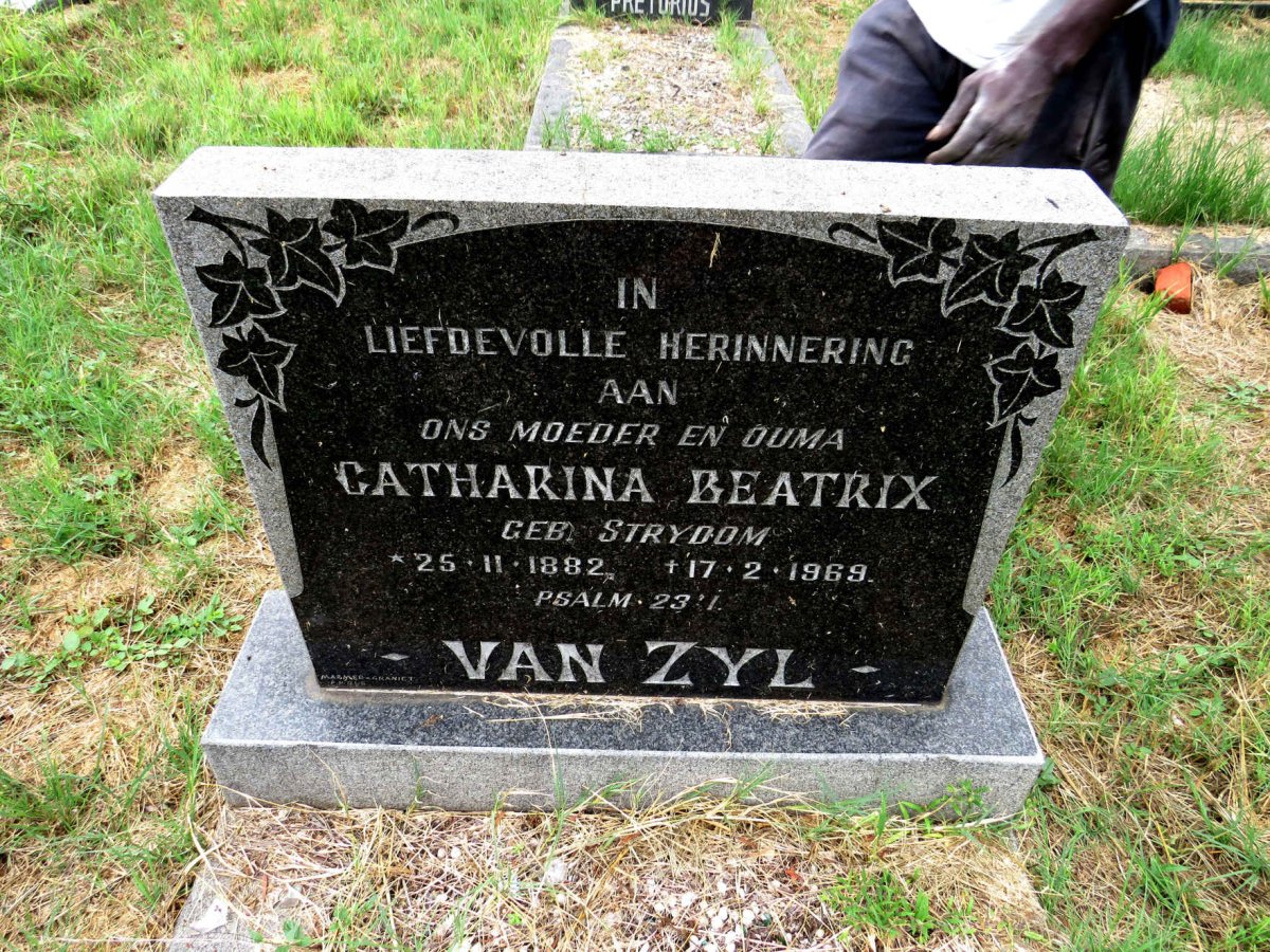 ZYL Catharina Beatrix, van nee STRYDOM 1882-1969