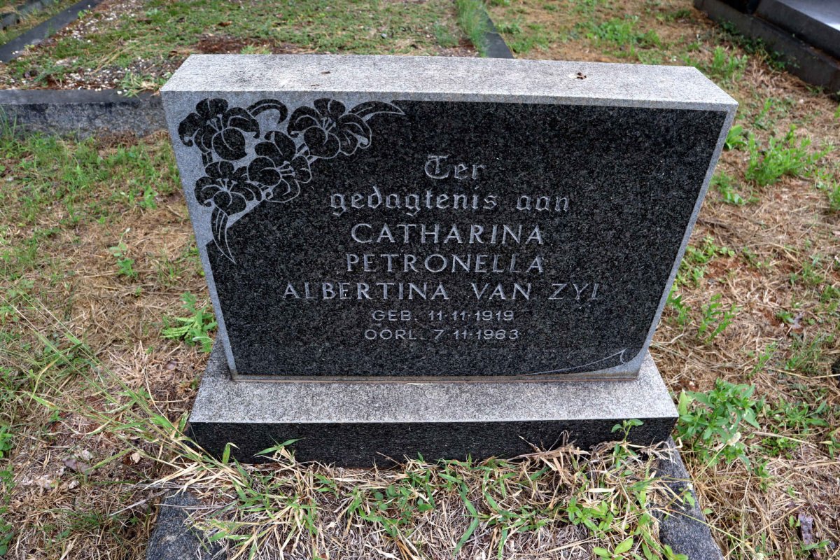 ZYL Catharina Petronella Albertina, van 1919-1963