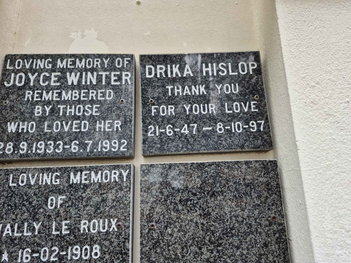 HISLOP Drika 1947-1997
