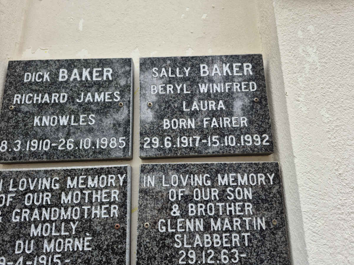 BAKER Beryl Winifred Laura nee FAIRER 1917-1992
