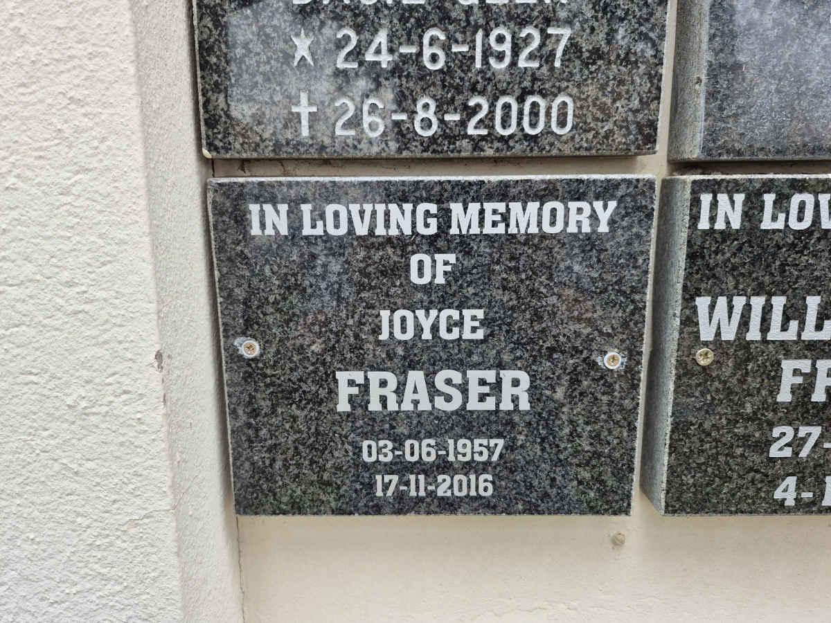 FRASER Joyce 1957-2016