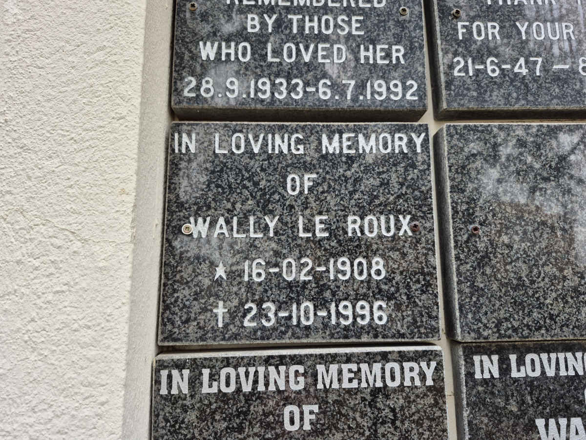 ROUX Wally, le 1908-1996