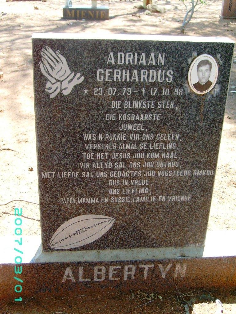 ALBERTYN Adriaan Gerhardus 1979-1998