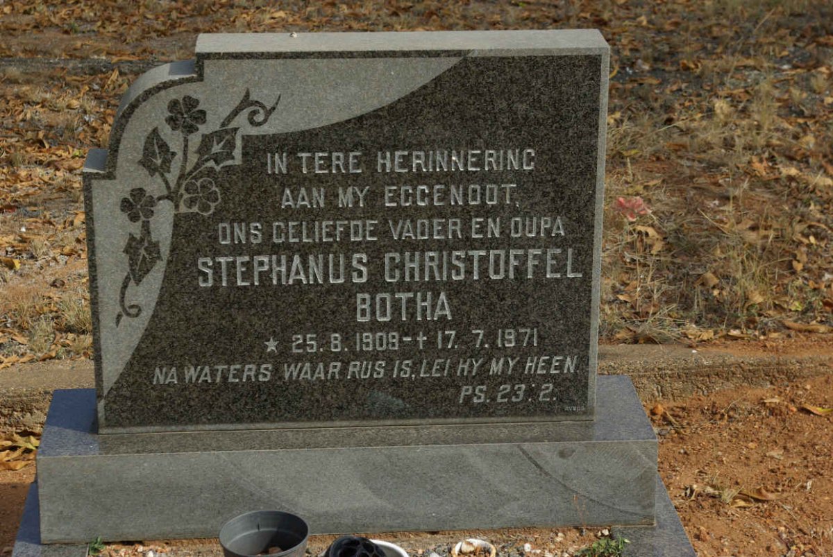 BOTHA Stephanus Christoffel 1909-1971