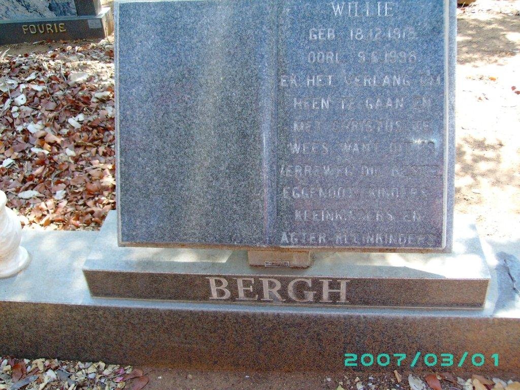 BERGH Willie 1918-1998