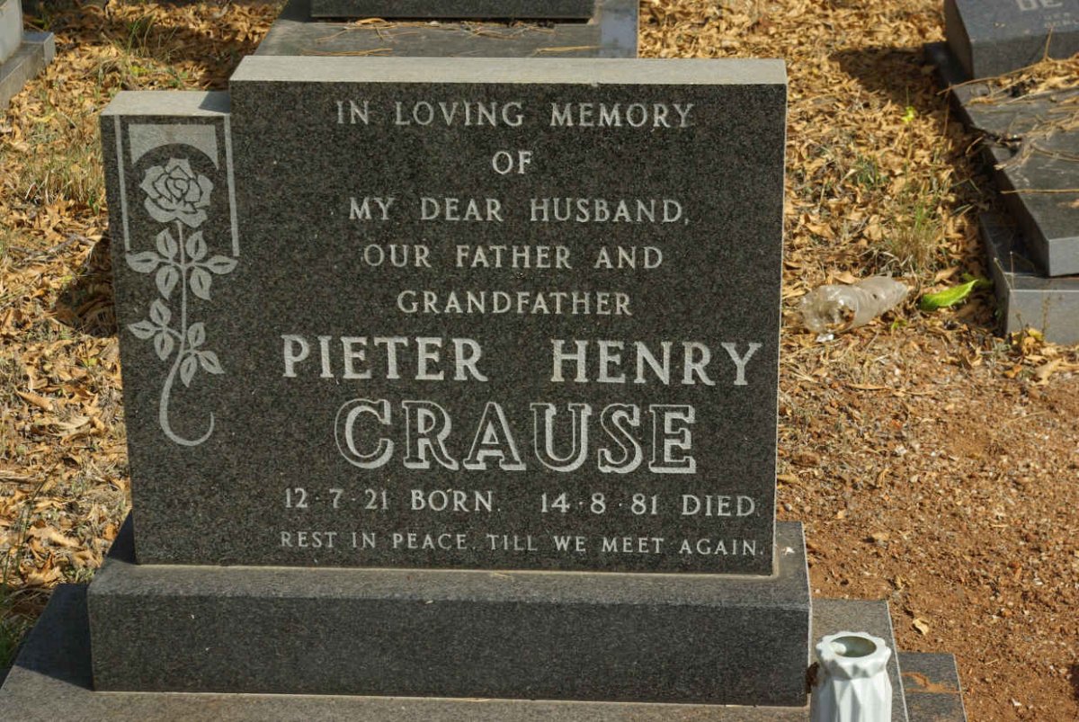 CRAUSE Pieter Henry 1921-1981