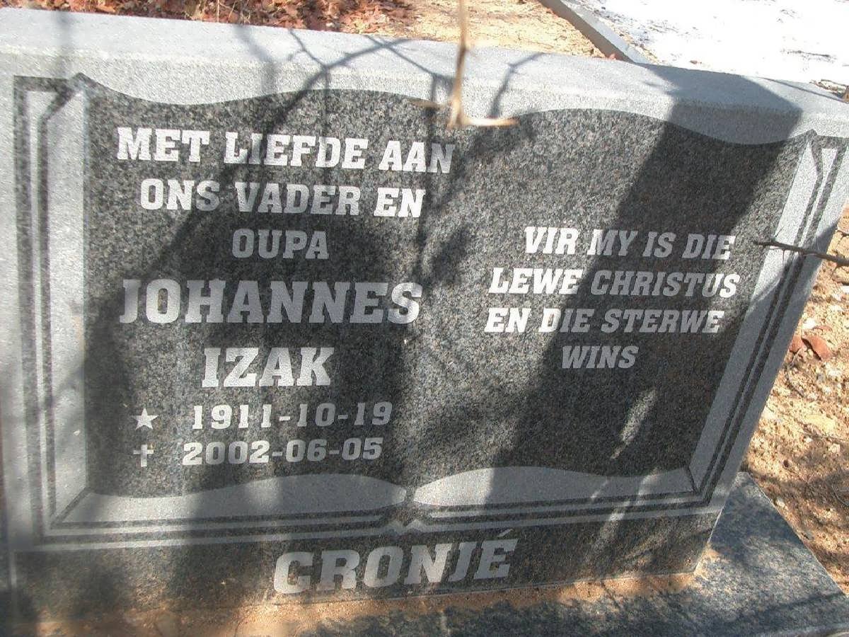 CRONJE Johannes Izak 1911-2002