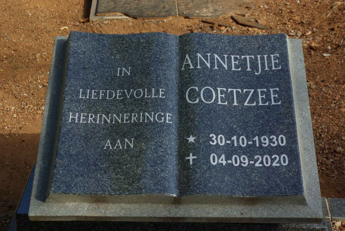 COETZEE Annetjie 1930-2020
