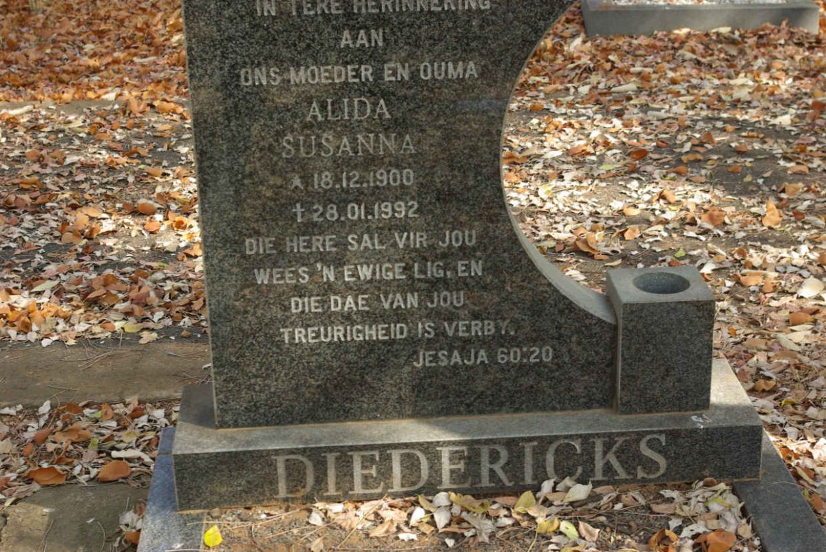 DIEDERICKS Alida Susanna 1900-1992