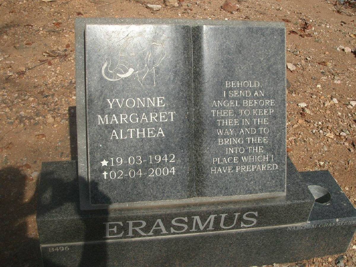 ERASMUS Yvonne Margaret Althea 1942-2004