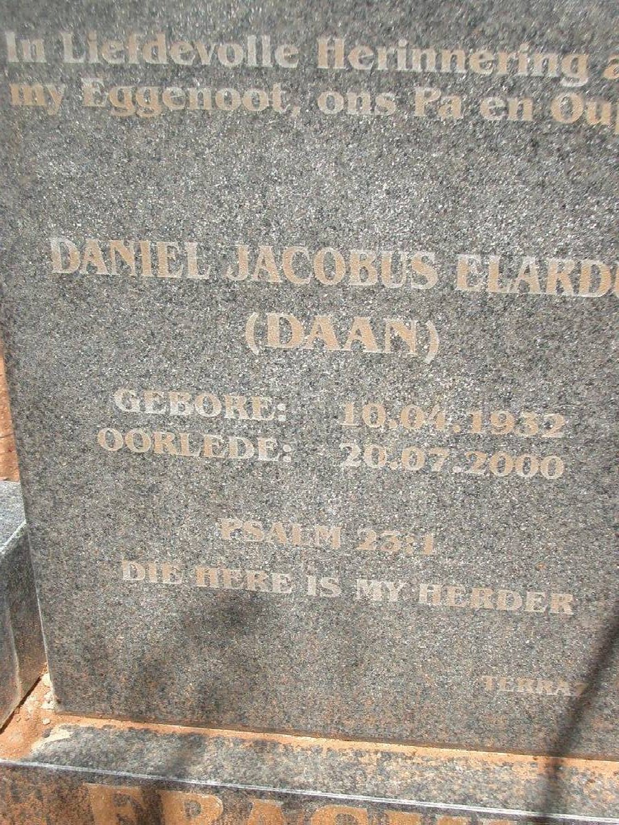 ERASMUS Daniel Jacobus Elardus 1932-2000