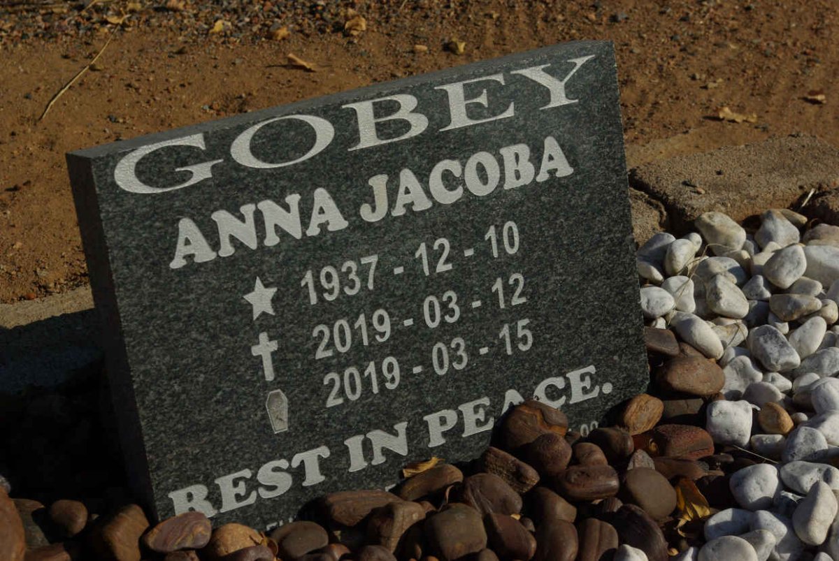 GOBEY Anna Jacoba 1937-2019