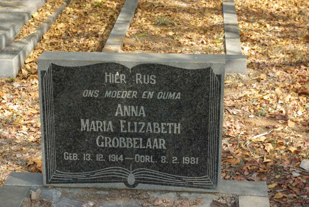 GROBBELAAR Anna Maria Elizabeth 1914-1981