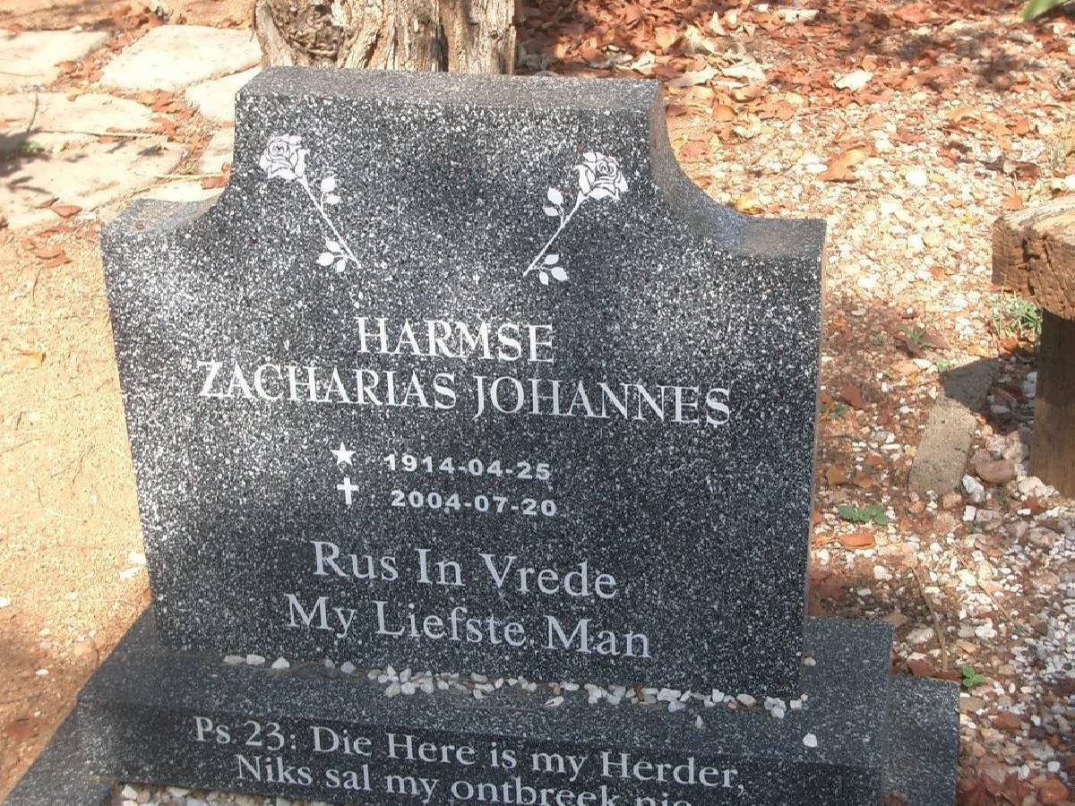 HARMSE Zacharias Johannes 1914-2004