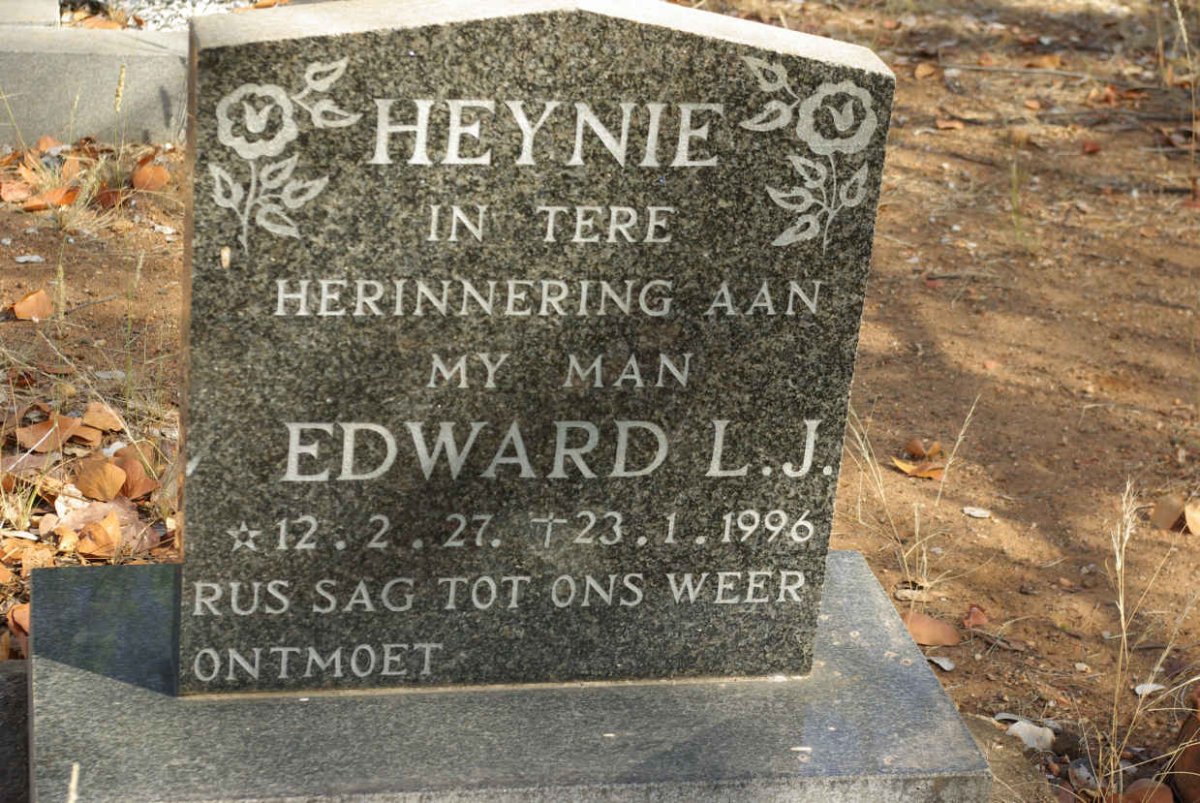 HEYNIE Edward L.J. 1927-1996