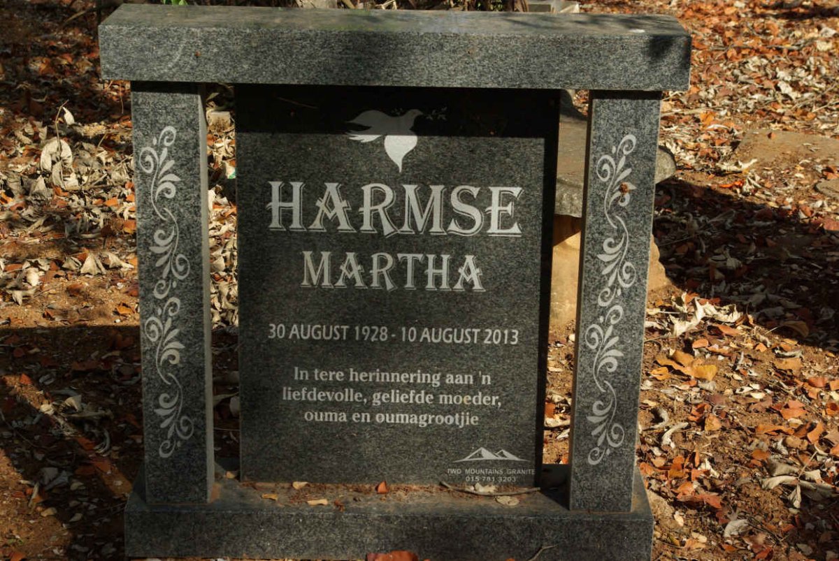 HARMSE Martha 1928-2013