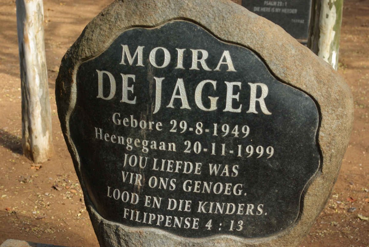 JAGER Moira, de 1949-1999