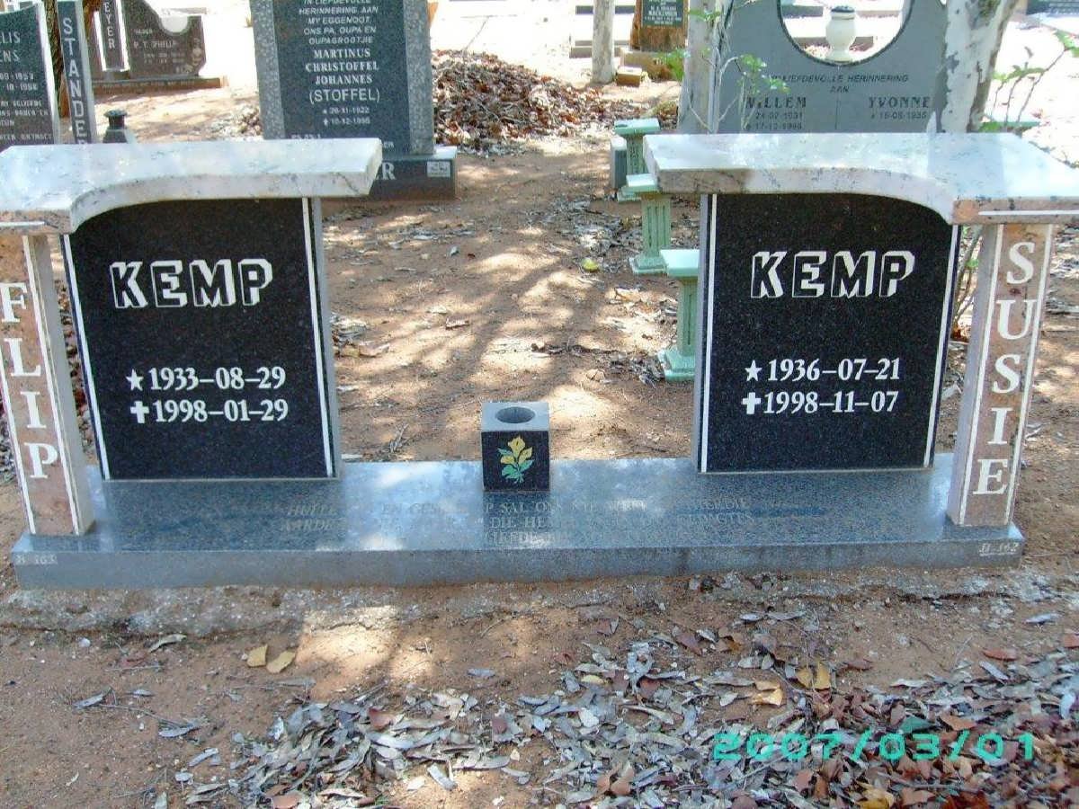 KEMP Flip 1933-1998 &amp; Susie 1936-1998