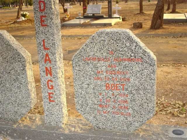 LANGE Boet, de 1924-1988
