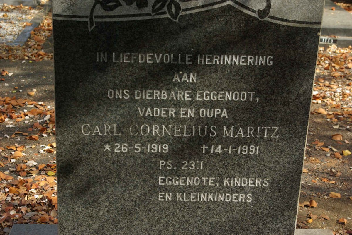 MARITZ Carl Cornelius 1919-1991