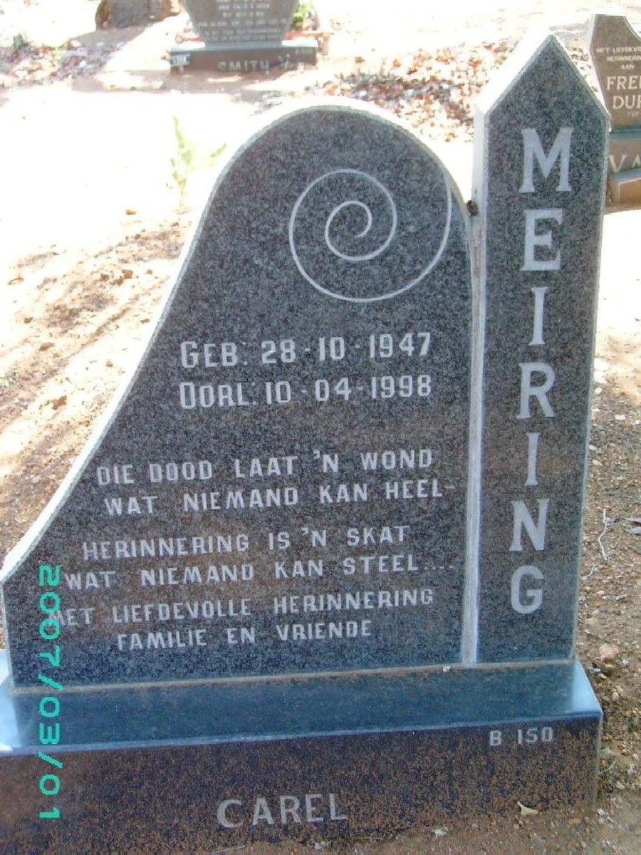 MEIRING Carel 1947-1998