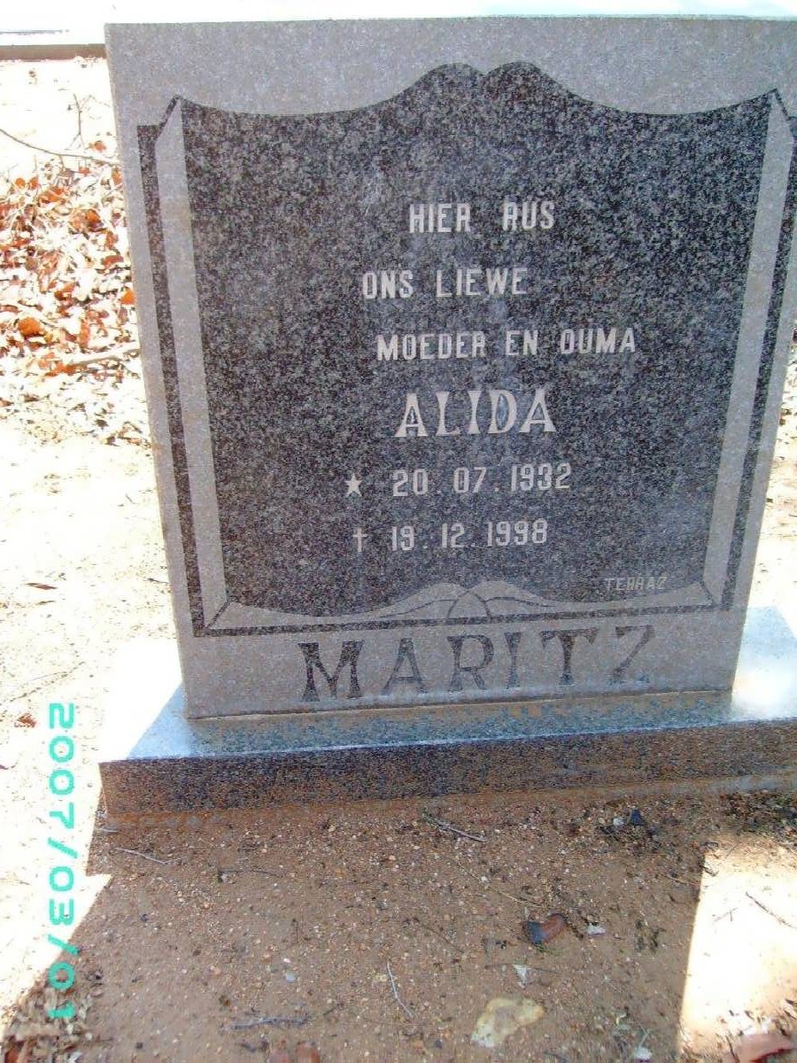 MARITZ Alida 1932-1998