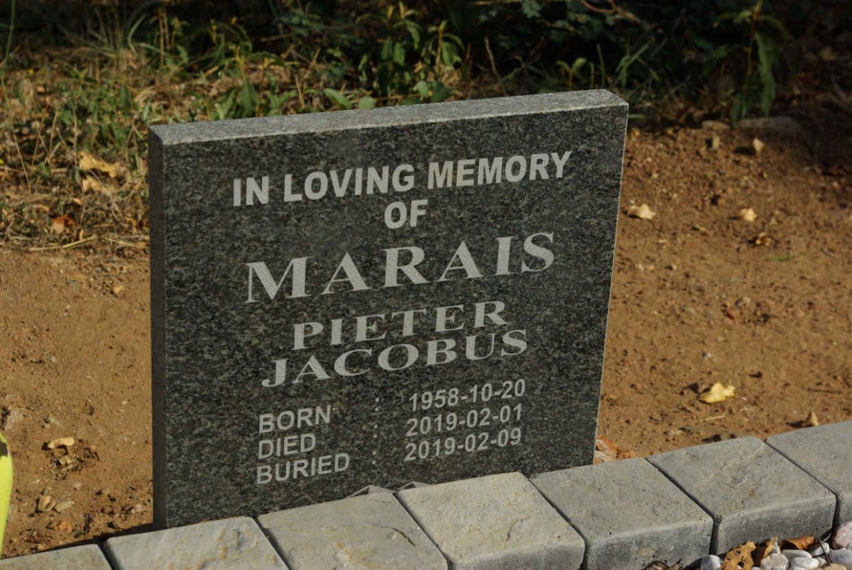 MARAIS Pieter Jacobus 1958-2019