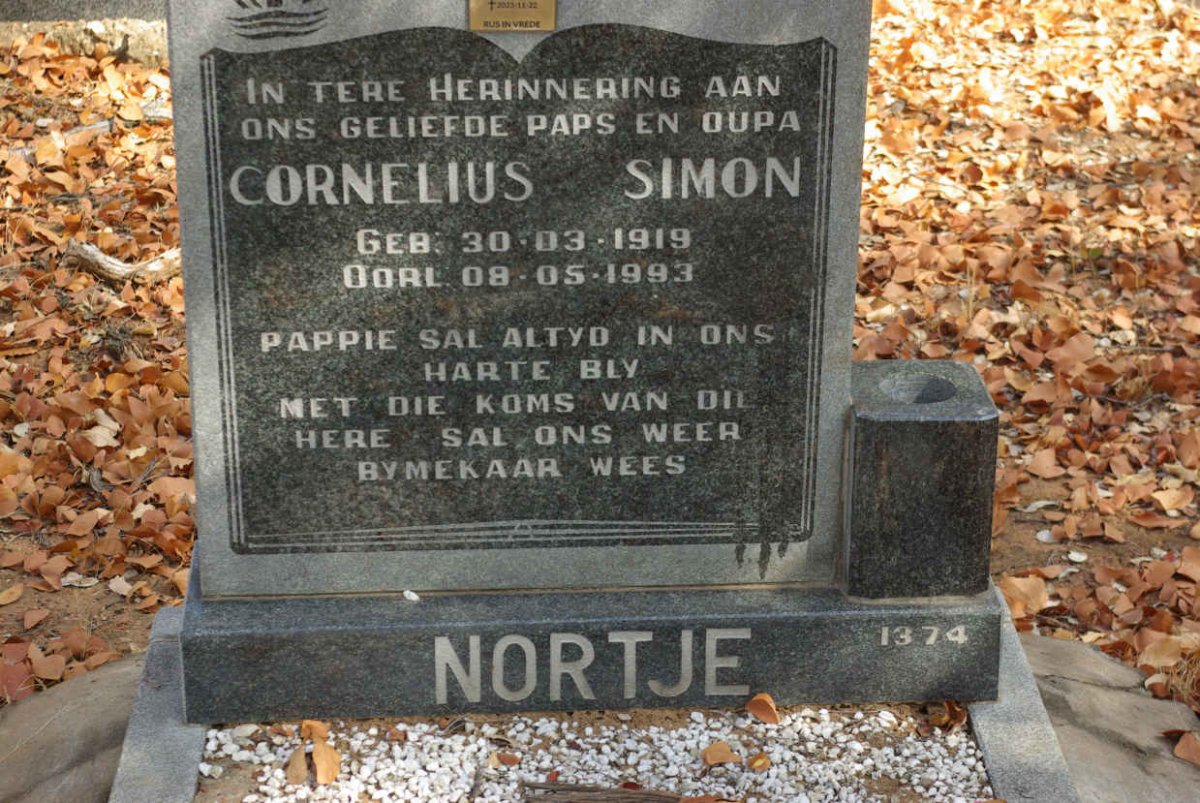 NORTJE Cornelius Simon 1919-1993