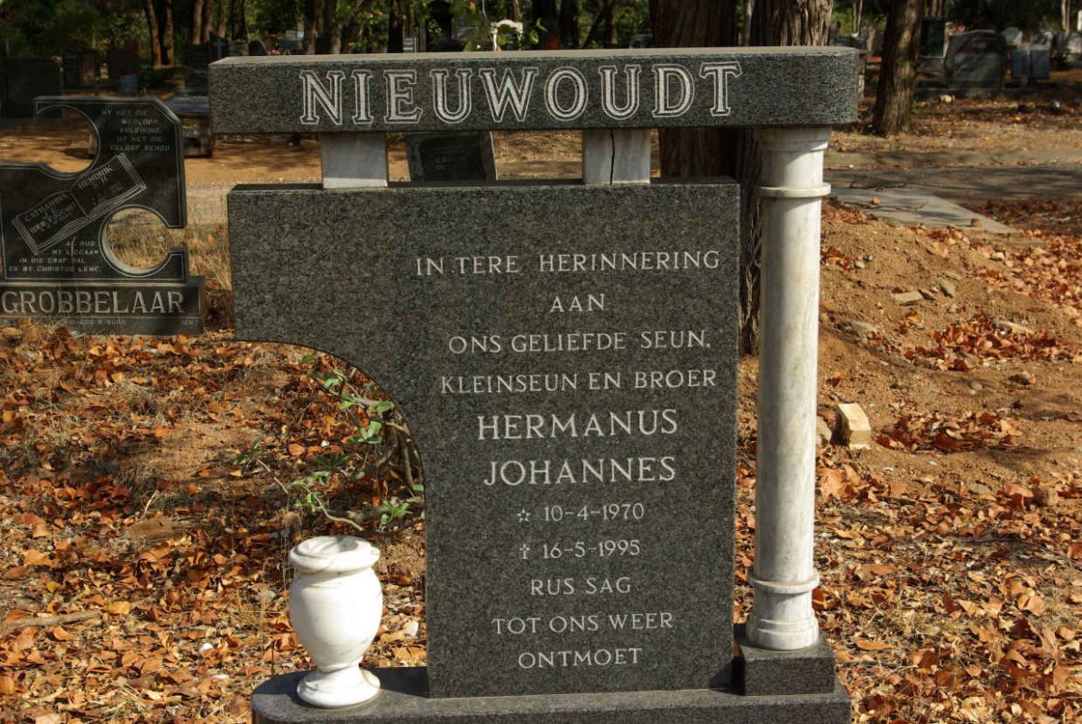 NIEUWOUDT Hermanus Johannes 1970-1995