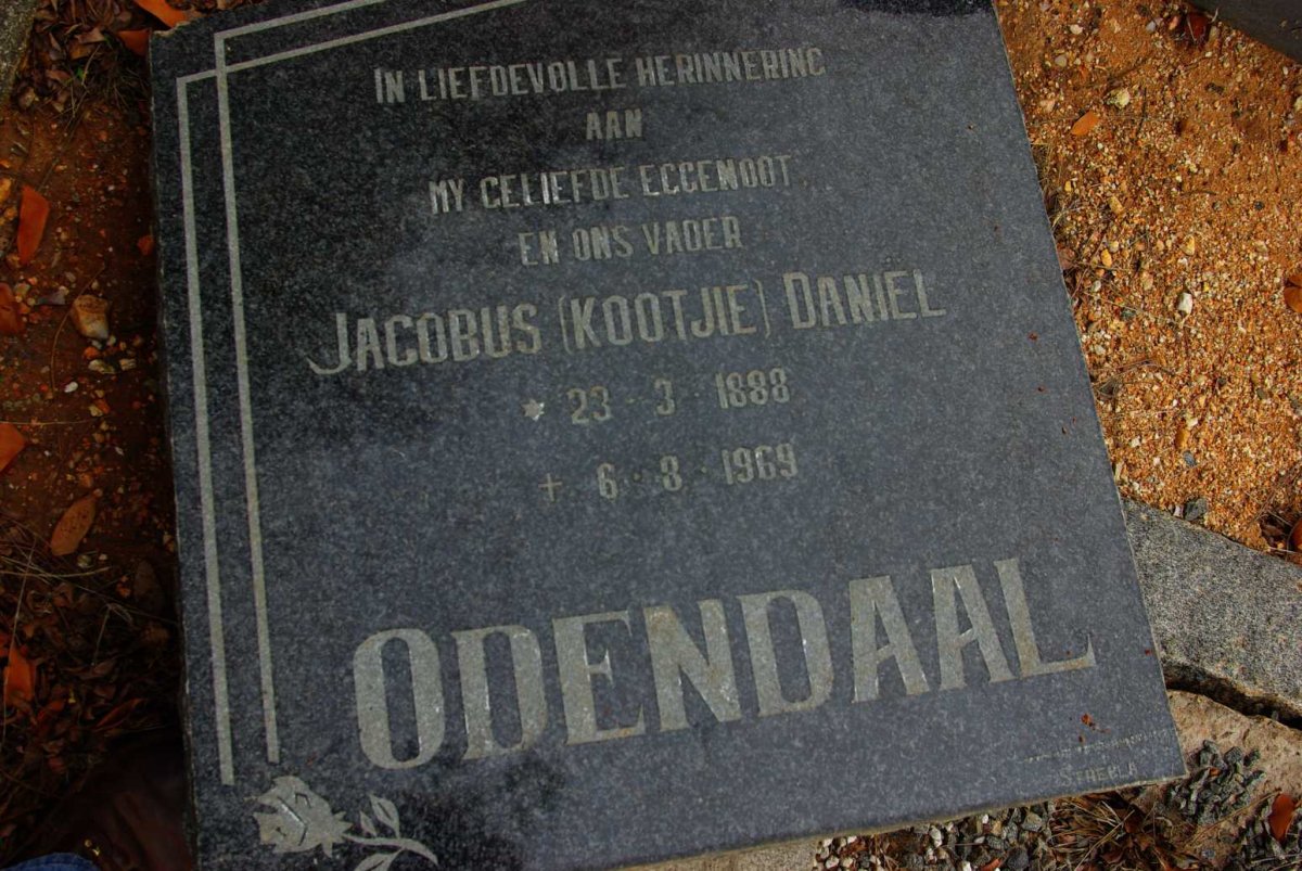 ODENDAAL Jacobus Daniel 1888-1969