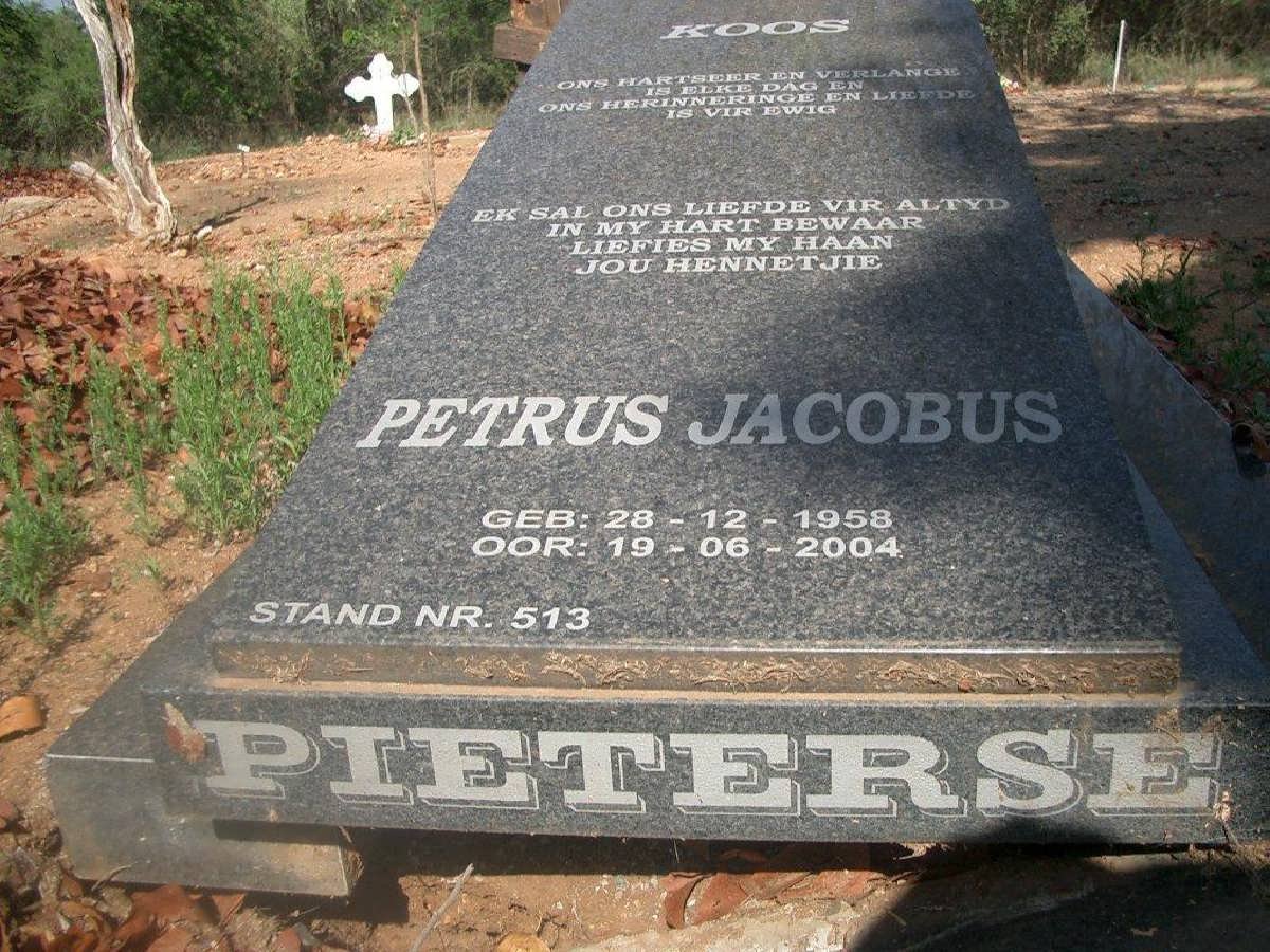 PIETERSE Petrus Jacobus 1958-2004