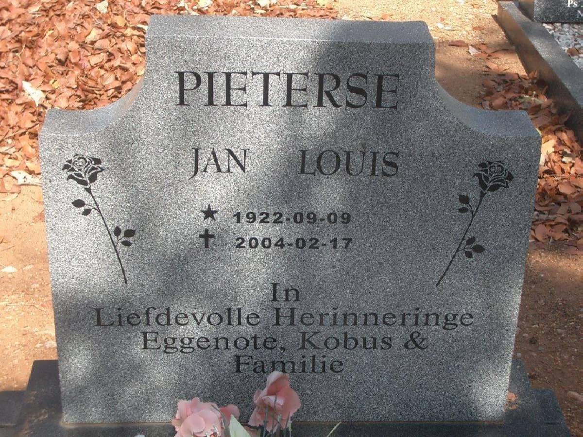 PIETERSE Jan Louis 1922-2004