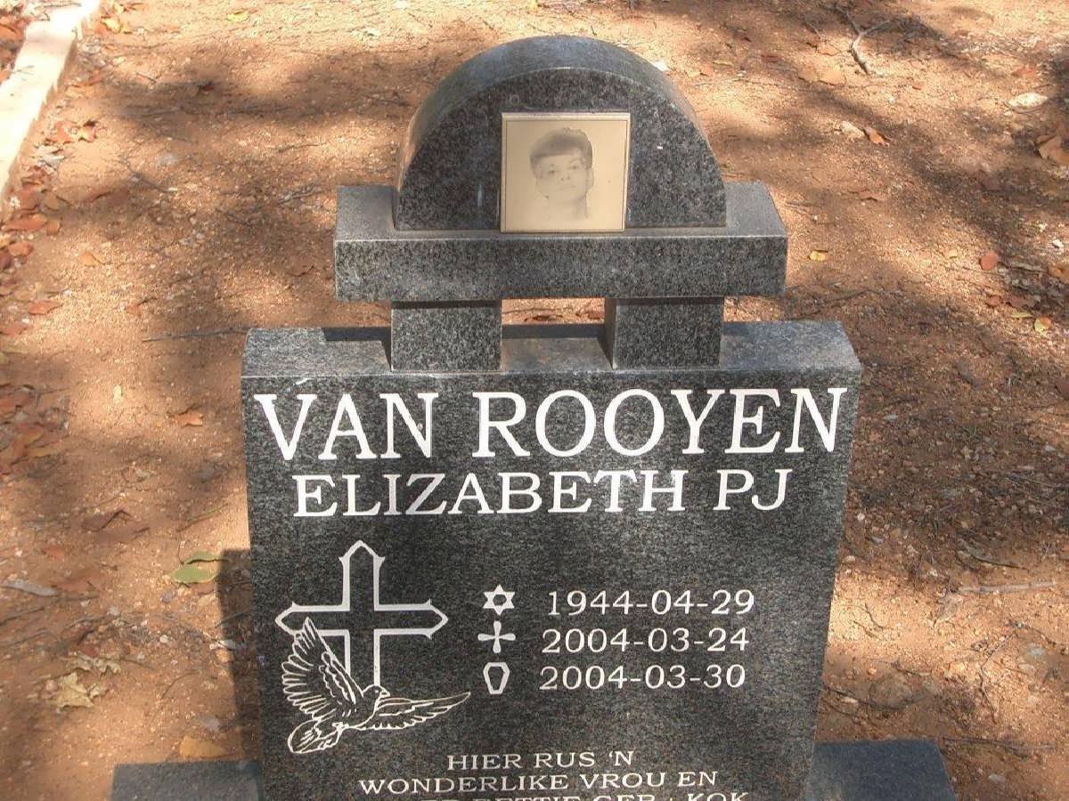 ROOYEN Elizabeth P.J., van 1944-2004