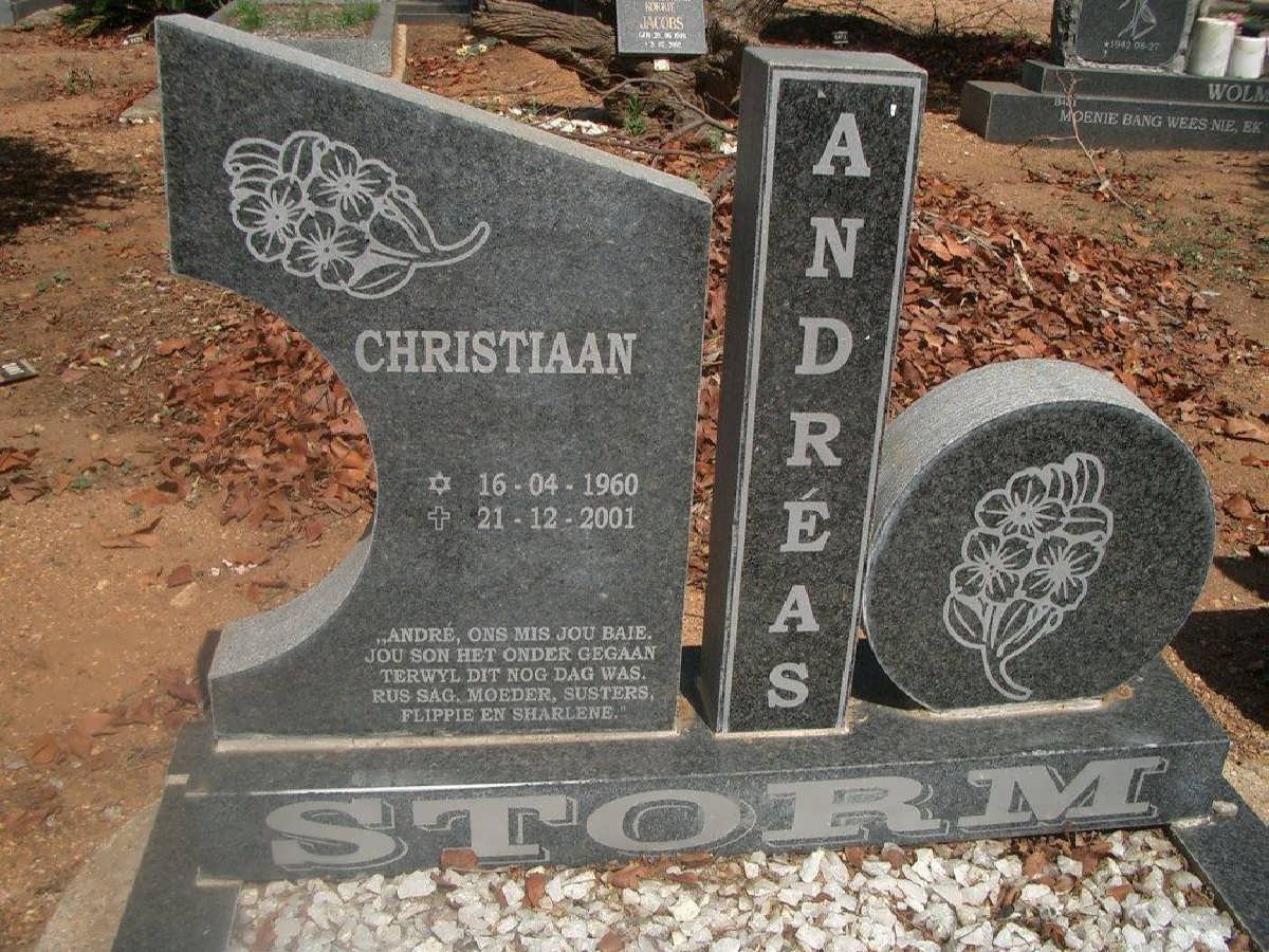 STORM Andreas Christiaan 1960-2001