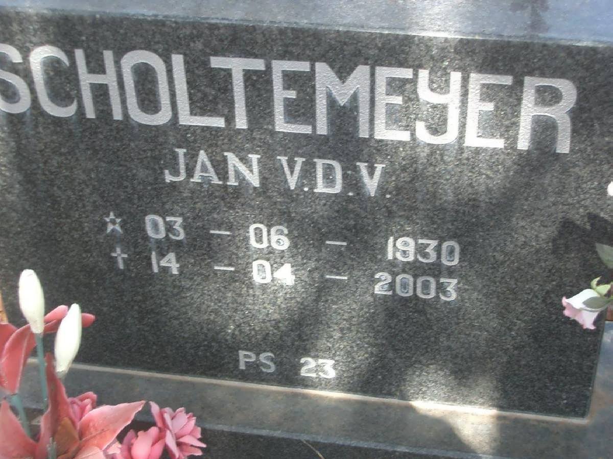 SCHOLTEMEYER Jan V.D.V. 1930-2003