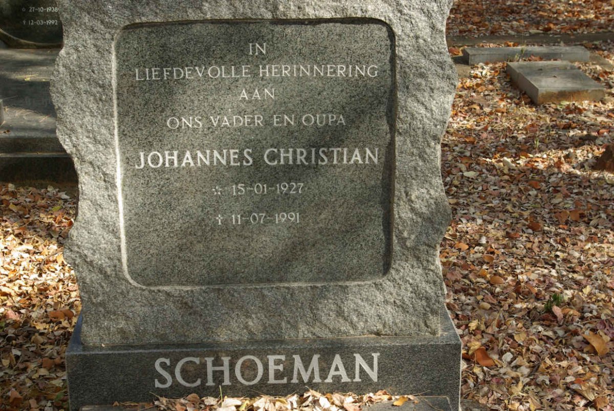 SCHOEMAN Johannes Cristian 1927-1991